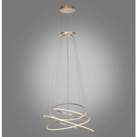 Lampa wisząca elektryczna z windą na pilota PURE E-FLYING RINGS brązowa 2566-97 - Paul Neuhaus