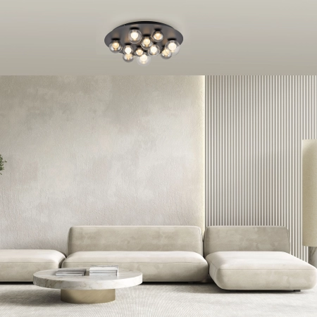 Lampa sufitowa na pilota designerska szklane kule PURE POPUP 6588-15 - Paul Neuhaus