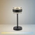 Lampa stołowa na akumulator czarna perła sterowanie dotykowe CCT PURE FALLING RINGS 4503-18 - Paul Neuhaus