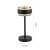 Lampa stołowa na akumulator czarna perła sterowanie dotykowe CCT PURE FALLING RINGS 4503-18 - Paul Neuhaus