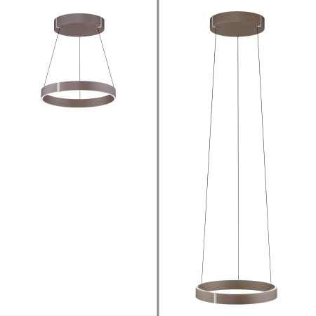 Lampa wisząca elektryczna z windą na pilota PURE E-CLIPSE metaliczny brąz 2560-34 - Paul Neuhaus