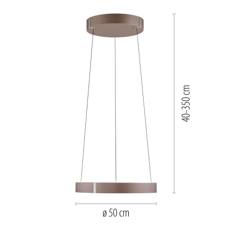 Lampa wisząca elektryczna z windą na pilota PURE E-CLIPSE metaliczny brąz 2560-34 - Paul Neuhaus