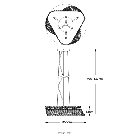 Lampa wisząca BABYLON P0286-06M-F7AC - Zuma Line