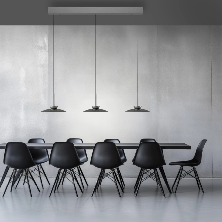 Lampa wisząca designerska comfort lift led potrójna PURE MOON 2193-15 - Paul Neuhaus