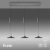 Lampa wisząca designerska comfort lift led potrójna PURE MOON 2193-15 - Paul Neuhaus