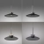 Lampa wisząca designerska comfort lift led potrójna PURE MOON 2193-15 - Paul Neuhaus