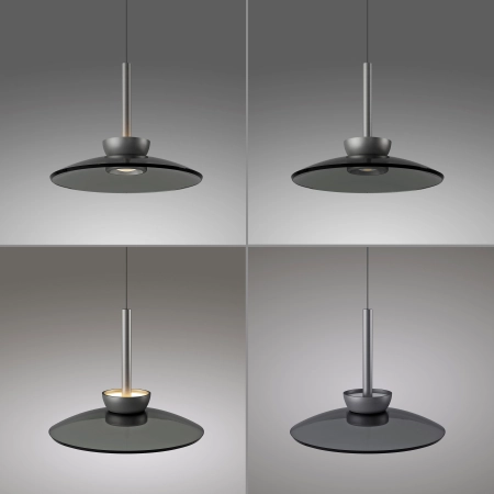 Lampa wisząca designerska comfort lift, ściemnialna PURE MOON 2191-15 - Paul Neuhaus