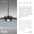 Lampa wisząca mega designerska na pilota z windą PURE E-MOON 2195-15 - Paul Neuhaus