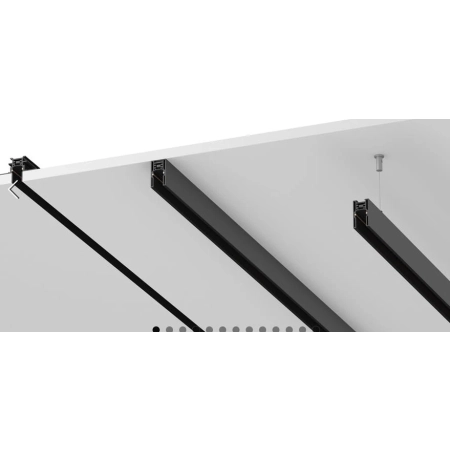 Szyna magnetyczna podtynkowa 200cm czarna G-K 9mm 10002 - Zuma Line