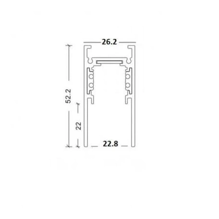 Szyna magnetyczna natynkowa 200cm biała 10028 - Zuma Line