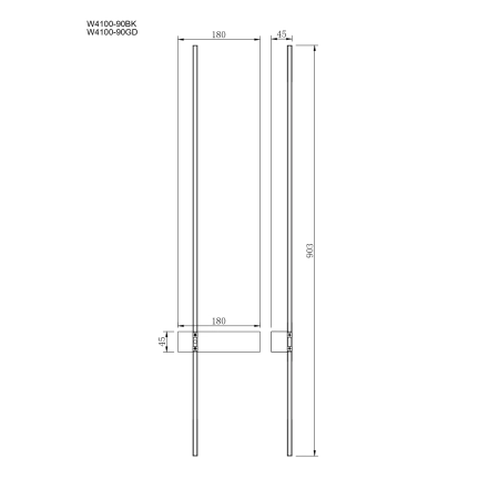 Kinkiet ARCO W4100-90BK-II - Zuma Line