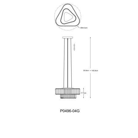 Lampa wisząca HELIOS P0496-04G-F7AC - Zuma Line