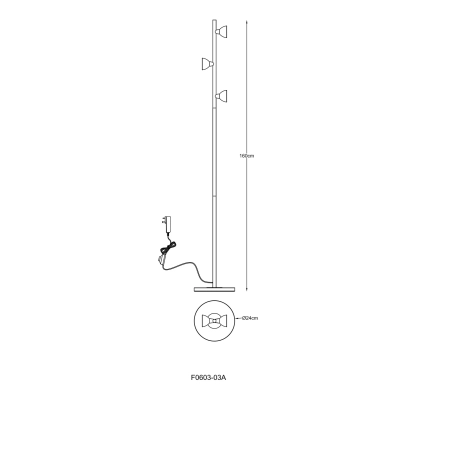 Lampa podłogowa BOSTON F0603-03A-F7B1 - Zuma Line