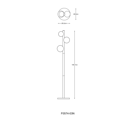 Lampa podłogowa FORES F0574-03N-V6AA - Zuma Line