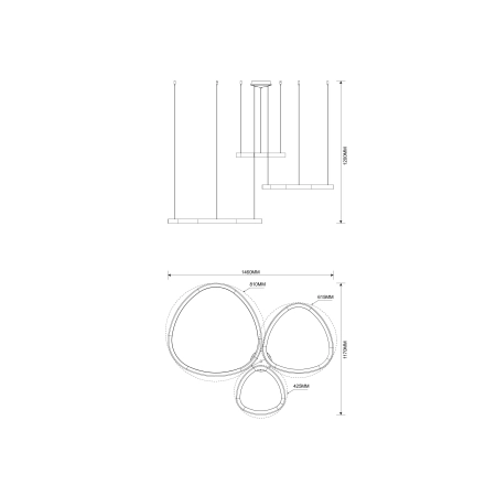 Lampa wisząca LIRIA złota MS756090 - Zuma Line