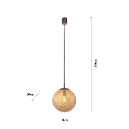Lampa wisząca GRETA rdzawy/złoty 2420-48 - Paul Neuhaus