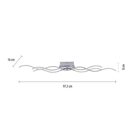 Lampa sufitowa WAVE 15166-55 - Paul Neuhaus