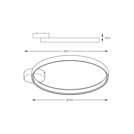 Lampa sufitowa biała okręg LED CIRCLE LA0771 - Zuma Line
