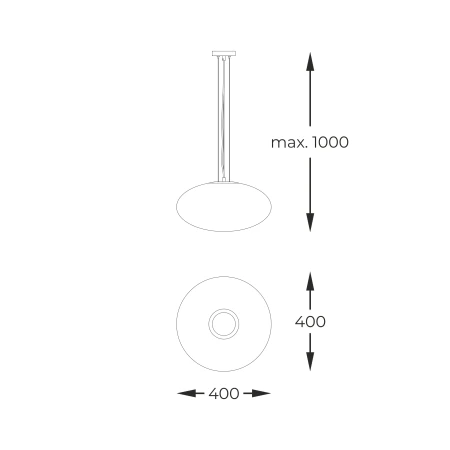 Lampa wisząca OMI Czarny 1180 - Zuma Line