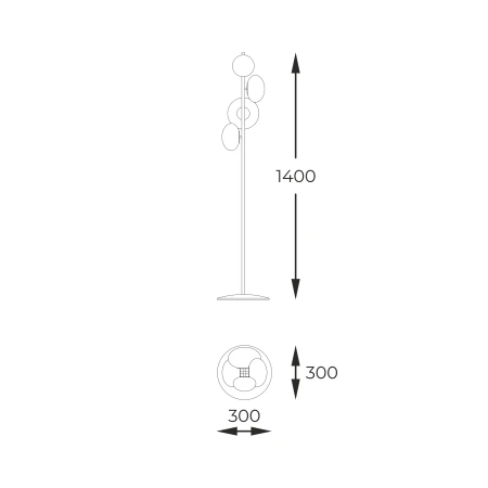 Lampa podłogowa OMI ZŁOTY 1177 - Zuma Line