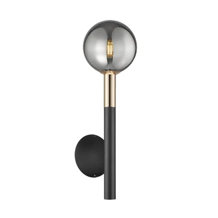 Kinkiet ARCTURUS CZARNO-ZŁOTA/BLACK-GOLD W0574-01B-SDFZ - Zuma Line