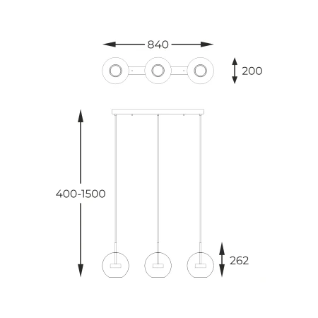 Lampa wisząca ENCELADUS CHROMEP0428-03J-B5AC - Zuma Line