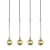 Lampa wisząca MIDA ZŁOTA/GOLD P0583-04A-2GHF - Zuma Line