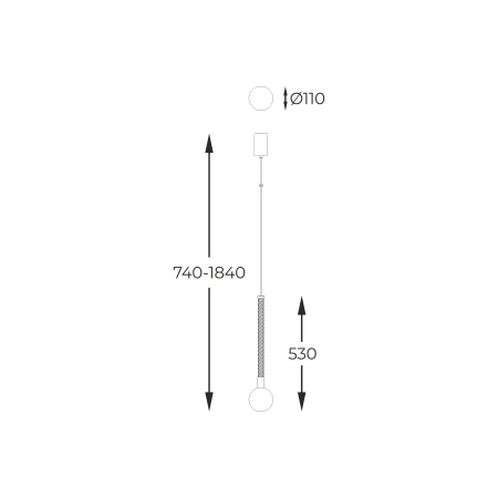 Lampa wisząca MIDA ZŁOTA/GOLD P0583-01A-2GHF - Zuma Line