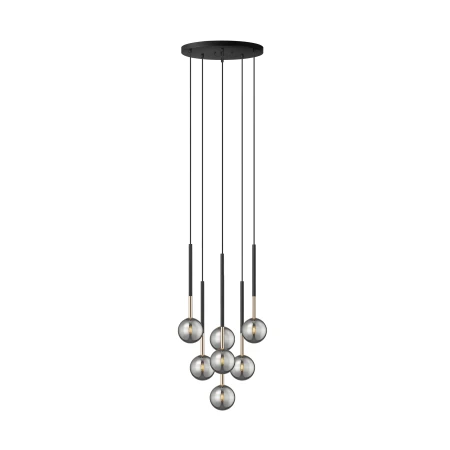 Lampa wisząca ARCTURUS CZARNO-ZŁOTA/BLACK-GOLD P0574-07F-SDFZ - Zuma Line