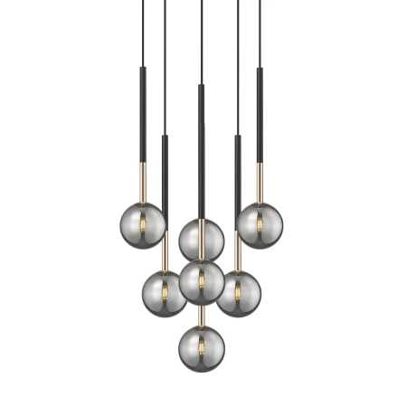 Lampa wisząca ARCTURUS CZARNO-ZŁOTA/BLACK-GOLD P0574-07F-SDFZ - Zuma Line