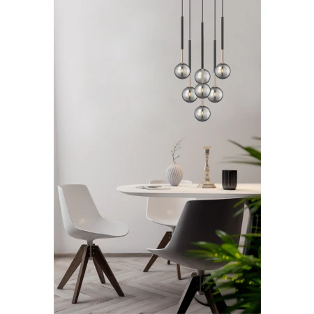 Lampa wisząca ARCTURUS CZARNO-ZŁOTA/BLACK-GOLD P0574-07F-SDFZ - Zuma Line