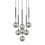 Lampa wisząca ARCTURUS CZARNO-ZŁOTA/BLACK-GOLD P0574-07F-SDFZ - Zuma Line