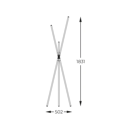 Lampa podłogowa LAUTARO CZARNA/BLACK 1005 - Zuma Line