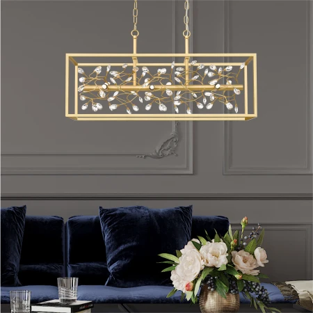 Lampa wisząca SPRING ZŁOTA/GOLD P0578-06C-V7V7  - Zuma Line