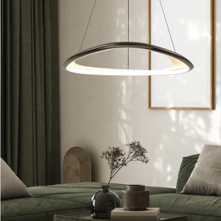 Lampa wisząca GETAFE CZARNY CHROM/BLACK CHROME MD3888-1L-3BCT - Zuma Line