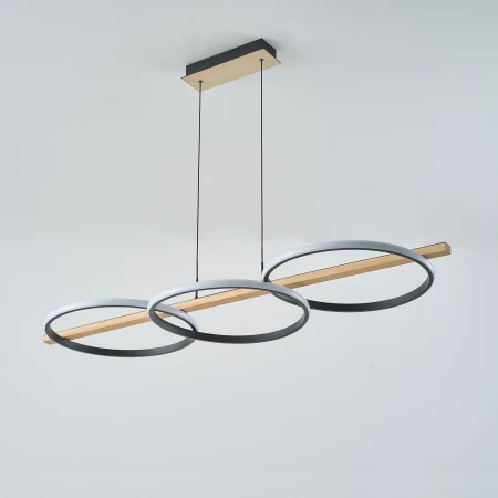 Lampa wisząca ALMERIA CZARNA-DREWNO/BLACK-WOOD MD3913-3-3BWLT - Zuma Line