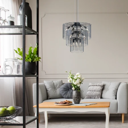 Lampa wisząca NIRA CZARNA/BLACK MD3523-14L-EBCN - Zuma Line