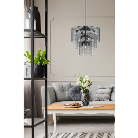 Lampa wisząca NIRA CZARNA/BLACK MD3523-14L-EBCN - Zuma Line