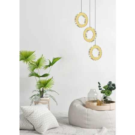 Lampa wisząca GIRONA ZŁOTA/GOLD MD3713-1-3GT - Zuma Line