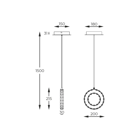 Lampa wisząca GIRONA CHROM MD3713-1-3CT - Zuma Line