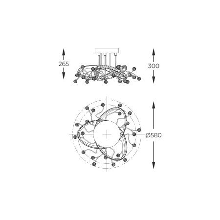 Lampa sufitowa MAIA CZARNA/BLACK MX3481-1S-3BCT - Zuma Line