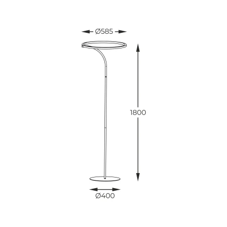 Lampa podłogowa CORIT CZARNA/BLACK E82907-31 - Zuma Line