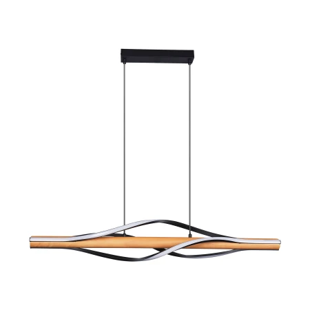 Lampa wisząca BAEZ CZARNA+DREWNO/BLACK+WOOD P230857003 - Zuma Line