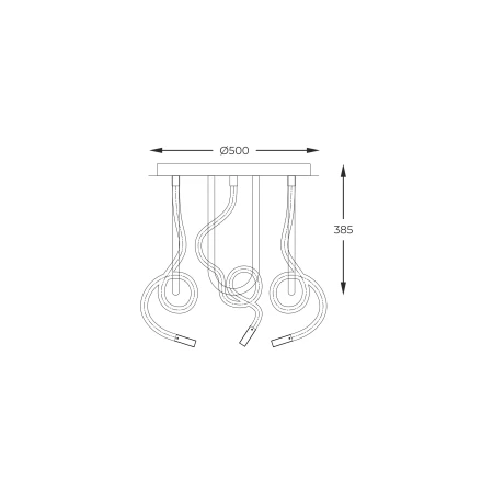 Lampa sufitowa BALBO CZARNA/BLACK 2023573-BK - Zuma Line