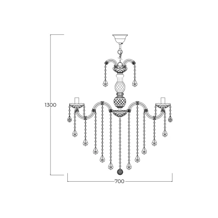 Lampa wisząca CHATEAU 14004/8-GLD - Zuma Line