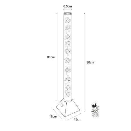 Lampa podłogowa AQUA SREBRNA/SILVER 89244 - Zuma Line