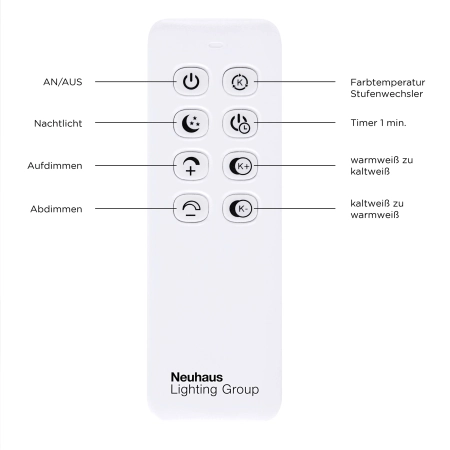 Lampa sufitowa na pilota IVEN 14018-55 - Paul Neuhaus