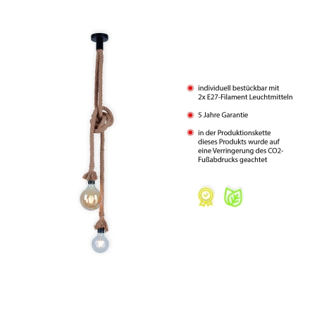 Lampa wisząca ROPE 15482-18 - Paul Neuhaus