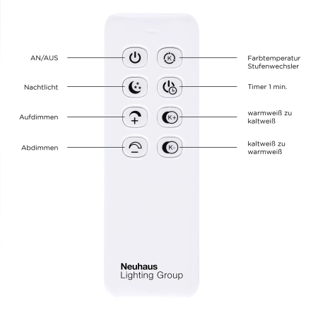 Lampa sufitowa na pilota IVEN 14019-55 - Paul Neuhaus