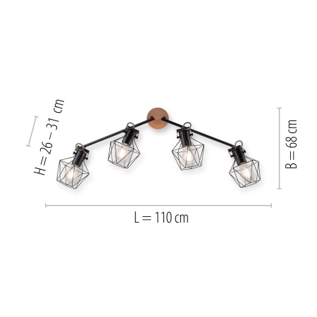 Lampa sufitowa JARO 15674-78 - Zuma Line